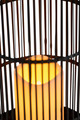 Lanterne med solceller sort 18 x 18 x 36 cm